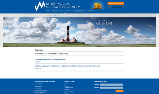 Redesign des Marketing Club Schleswig-Holstein e.V.